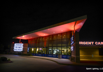 Spark Lighting Color Changing Lighting Moody Health Center Red LED Lights