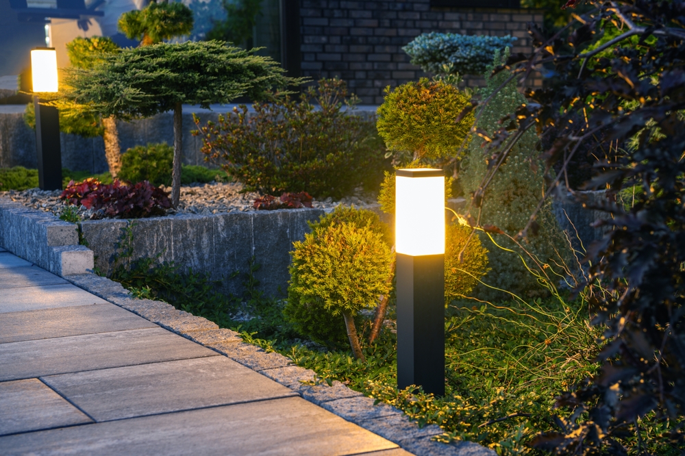 LED Bollard Lighting at Woodway Arch Shopping Center