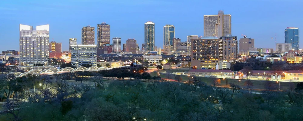 Fort Worth cityscape — Spark Lighting service area