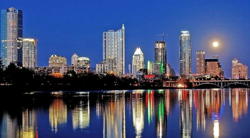 Austin cityscape — Spark Lighting service area