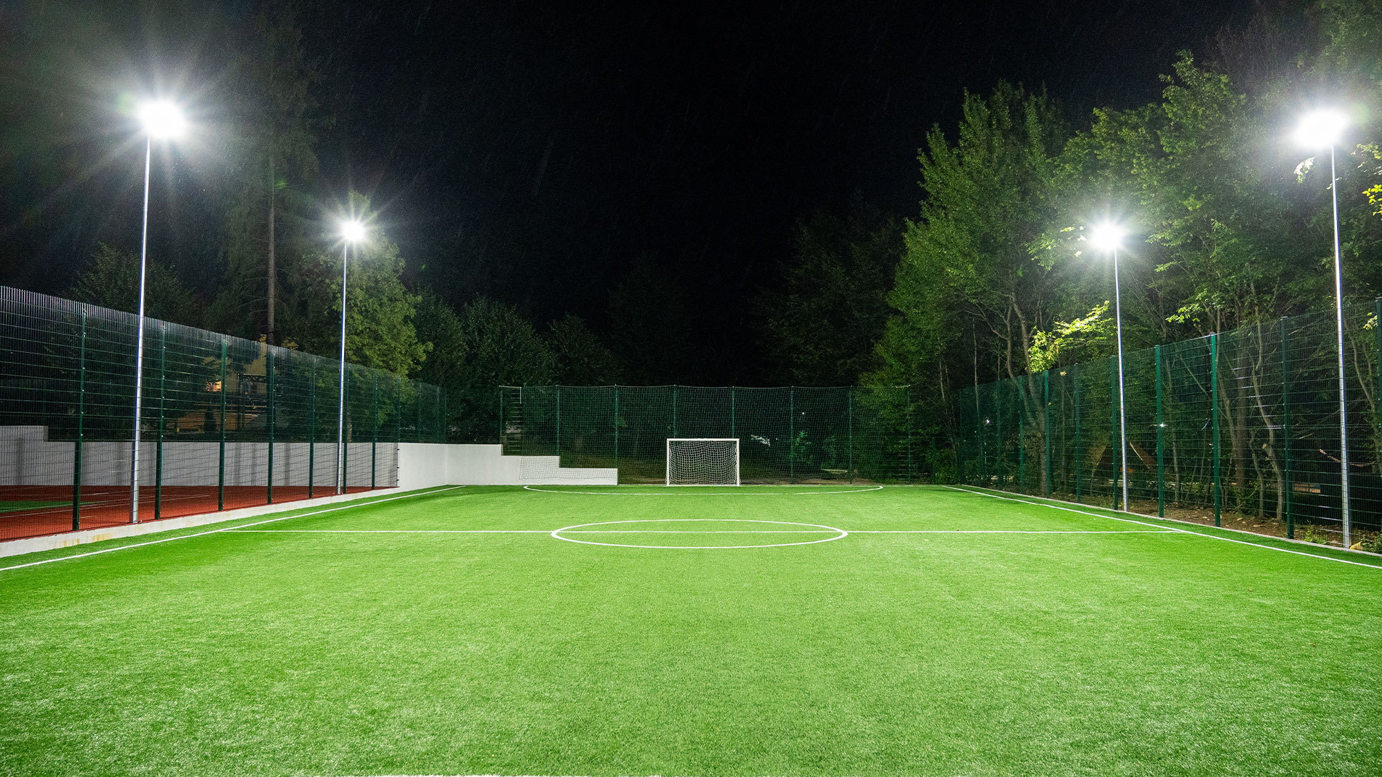 Soccer field with LED lights — Spark Lighting