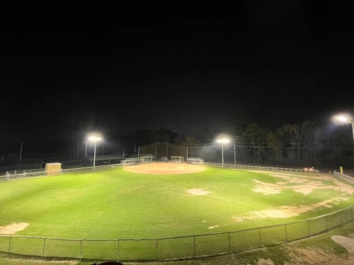 Well-lit Montgomery Baseball Field