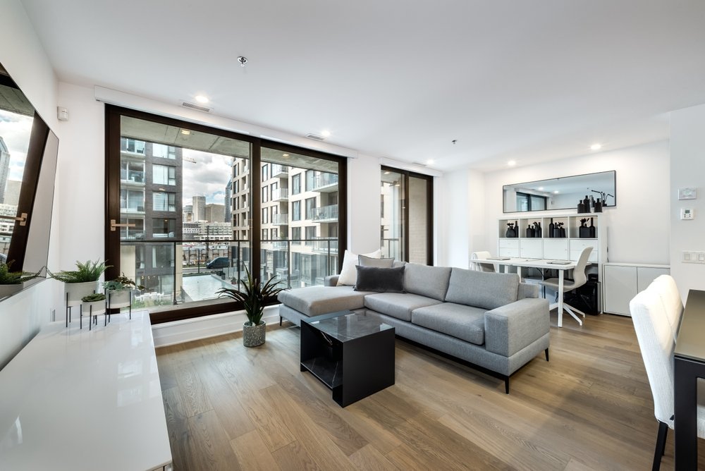 Modern Luxury Apartment interior with led lights