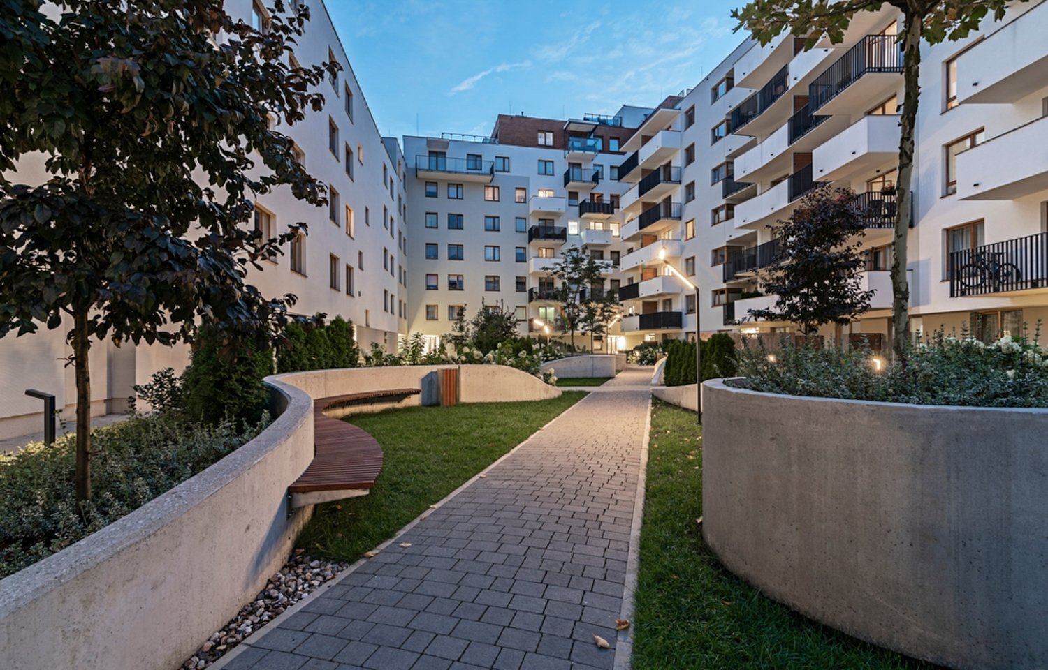Led lighting for apartment complex's exterior