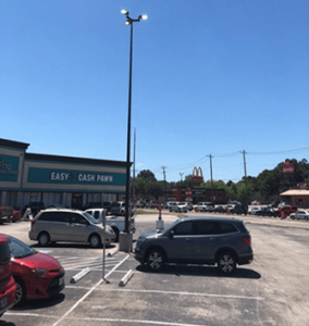 LED Pole Lighting for Retail Center in League City