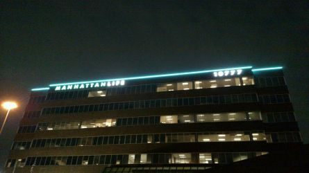 LED Linear Color Changing RGB Lighting for Manhattan Life Buildings in Houston