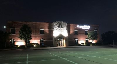 Spark Lighting Facade Lighting at Church in DFW Area