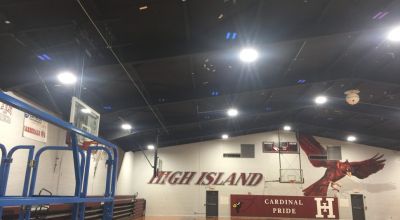 Spark Lighting LED Basketball Arena Lighting for High Island ISD