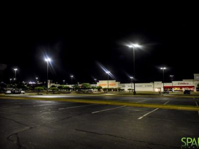 Spark Lighting LED Pole Lighting at University Shopping Center in College Station