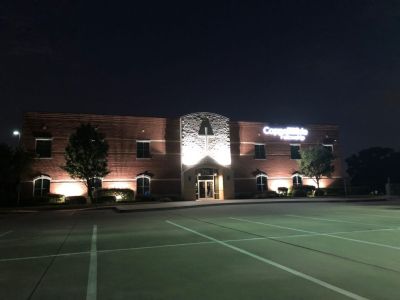 Spark Lighting Facade Lighting at Church in DFW Area