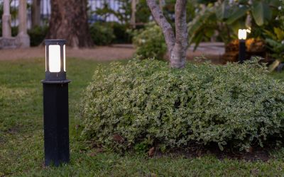 spark-lighting-solar-bollard-in-landscape