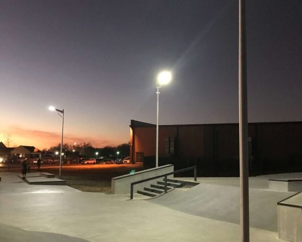 Solar Lighting at a Skate Park for the City of the Colony in DFW