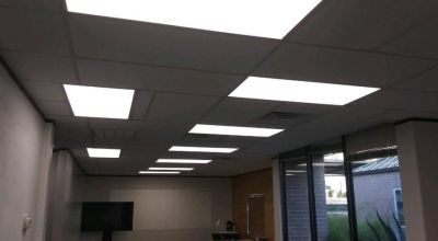 Spark Lighting LED Flat Panels in Austin Office Building